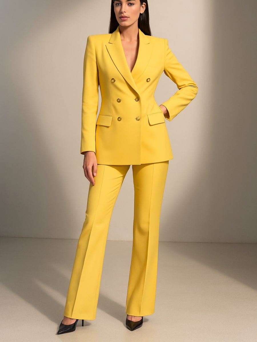 Conjunto Alfaiataria Feminino Amarelo - Sofi Cellar