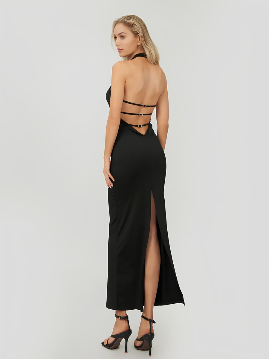 Vestido Longo Preto Ferrer - Sofi Cellar