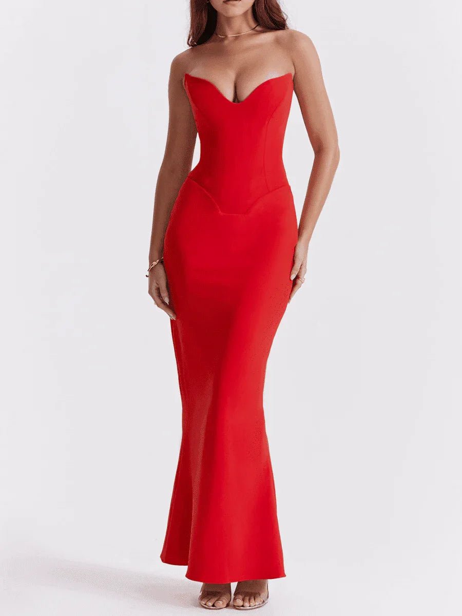 Vestido Longo Vermelho Sensuale - Sofi Cellar