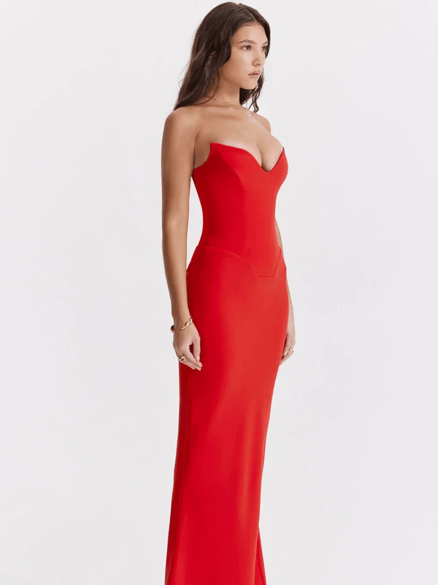 Vestido Longo Vermelho Sensuale - Sofi Cellar
