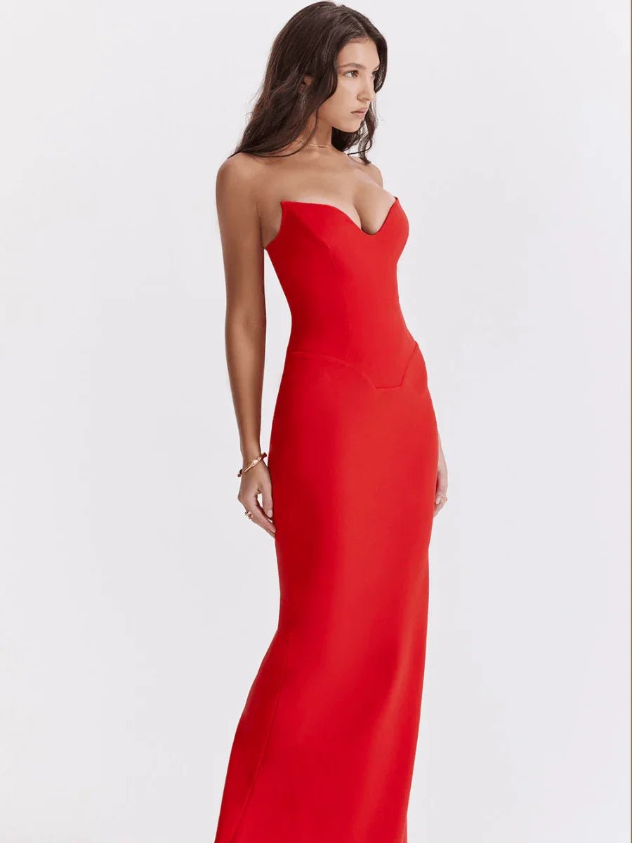Vestido Longo Vermelho Sensuale - Sofi Cellar